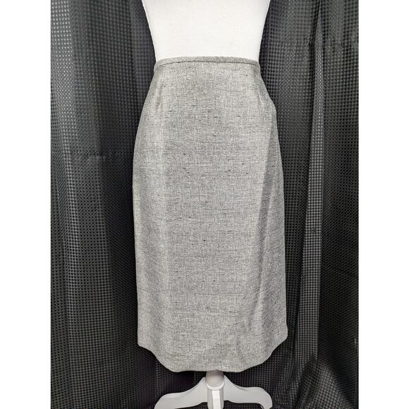 NWOT! SUIT STUDIO, NEW YORK! SILVER/GRAY W/BLACK PENCIL SKIRT SUIT SET! SZ 8 - Picture 5 of 13